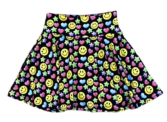 Dori Blk Smiley Star Skort