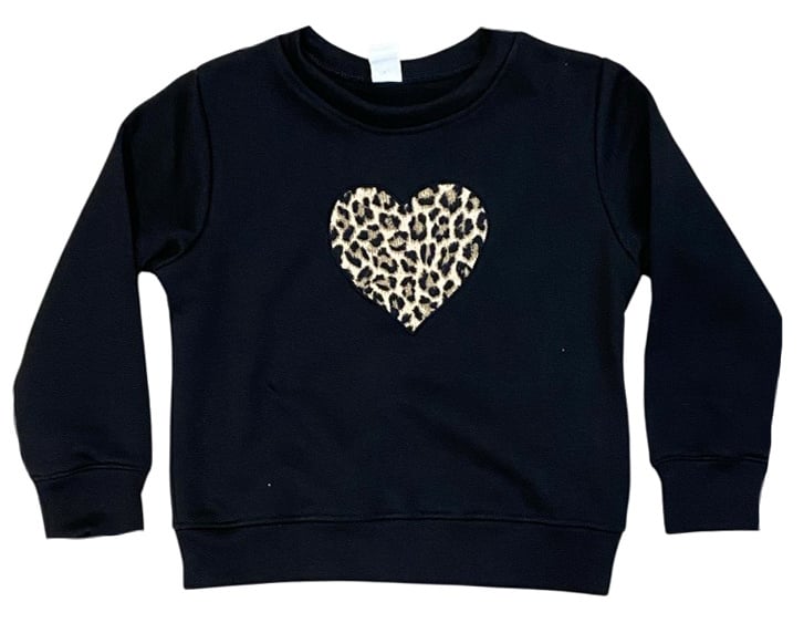 Dori Leopard  Heart Sweatshirt
