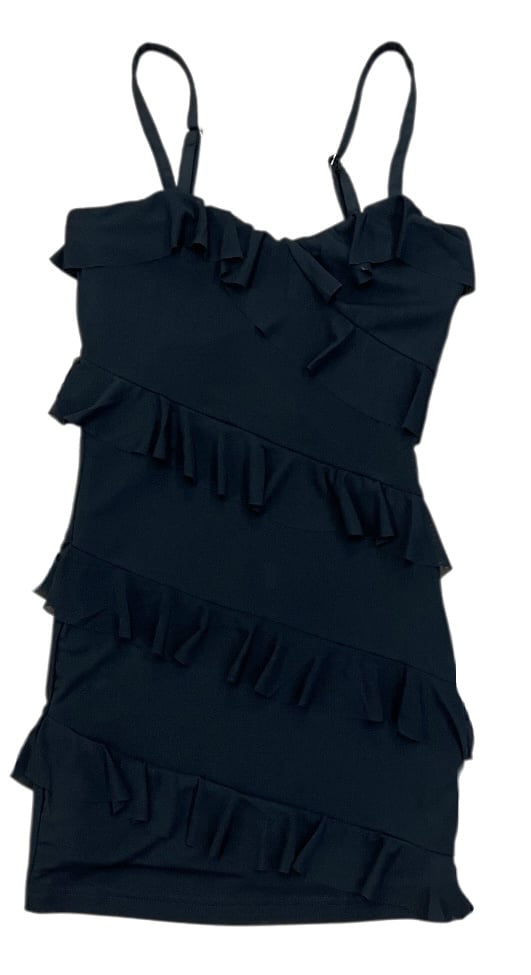 KatieJ NYC Mesh Ruffle Wanda Dress