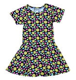 Dori Blk Smiley Star Heart Dress