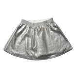 Mia New York Metallic Silver Skater Skirt