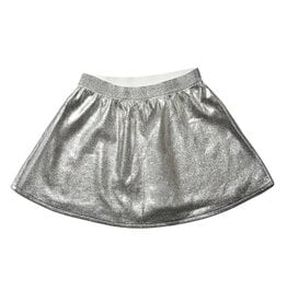 Mia New York Metallic Silver Skater Skirt