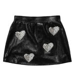 Mia New York Black Rhinestone/Pearl Heart Skort