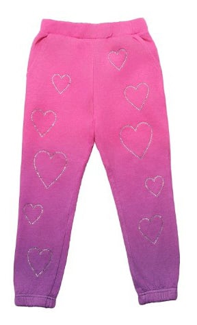 Mia New York Pink DD Crystal Heart Sweatpant
