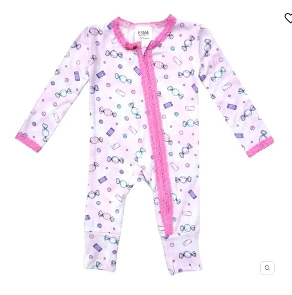 Esme Pink Candy Flip Footie