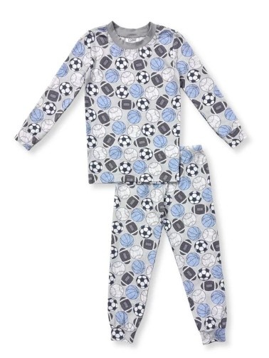 Esme Blue Grey Varsity Sports PJ Set