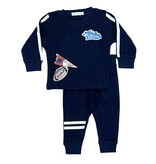 Little Mish Navy Athletic Patch Thermal Inf. Set