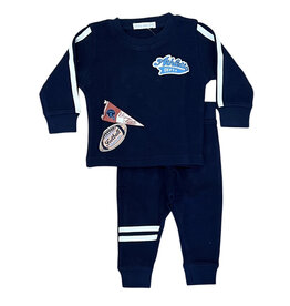 Little Mish Navy Athletic Patch Thermal Inf. Set