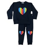 Little Mish Black Foil BIG Heart Toddler Set