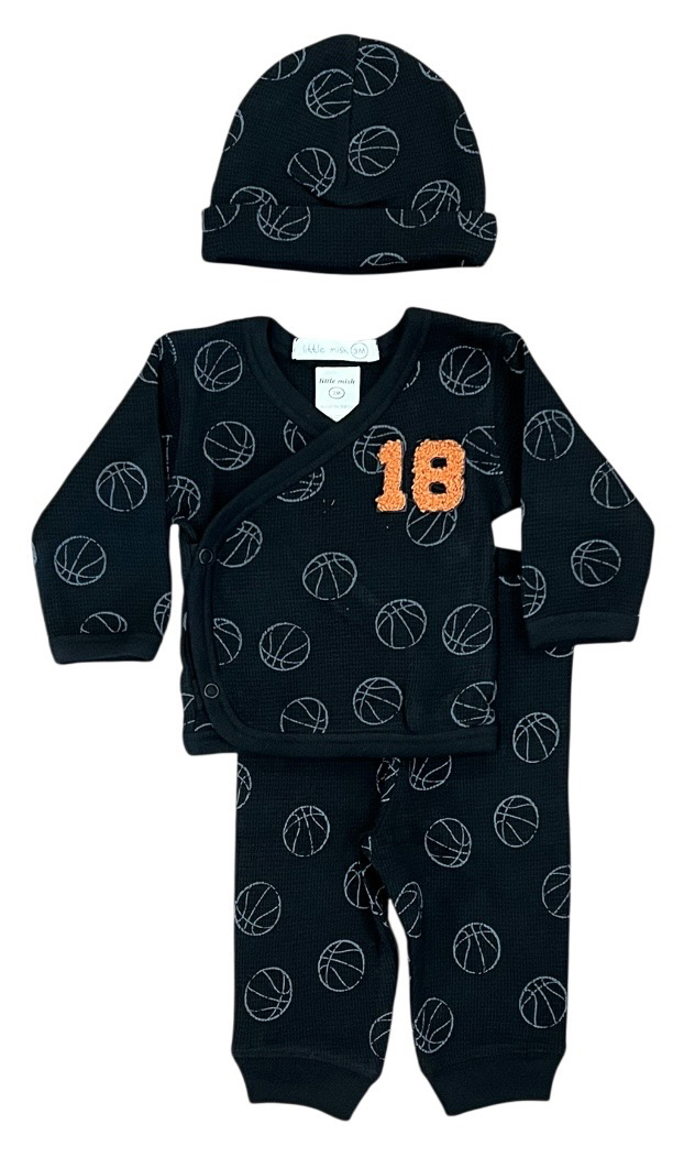 Little Mish Blk 18 Basketball 3 Pc Set