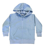 Mish Embr. Bolt Blue Zip Hoodie