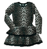FBZ Leopard Soft Jersey Ruffle Dress