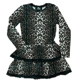 FBZ Leopard Soft Jersey Ruffle Dress