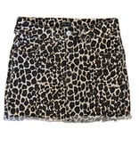 Vintage Havana Leopard Raw Edge Skort