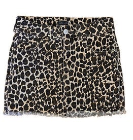 Vintage Havana Leopard Raw Edge Skort