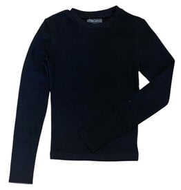 Vintage Havana Black Soft Ribbed LS Top