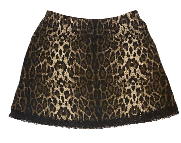 FBZ Soft Leopard Lace Edge Skirt