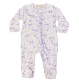 Baby Club Chic Lav Bows and Bouquets Ruffle Footie
