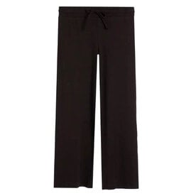 Suzette Black Ribbed Wide Leg Pant