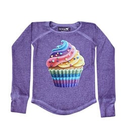 Tweenstyle Rainbow Cupcake LS Thermal Tee