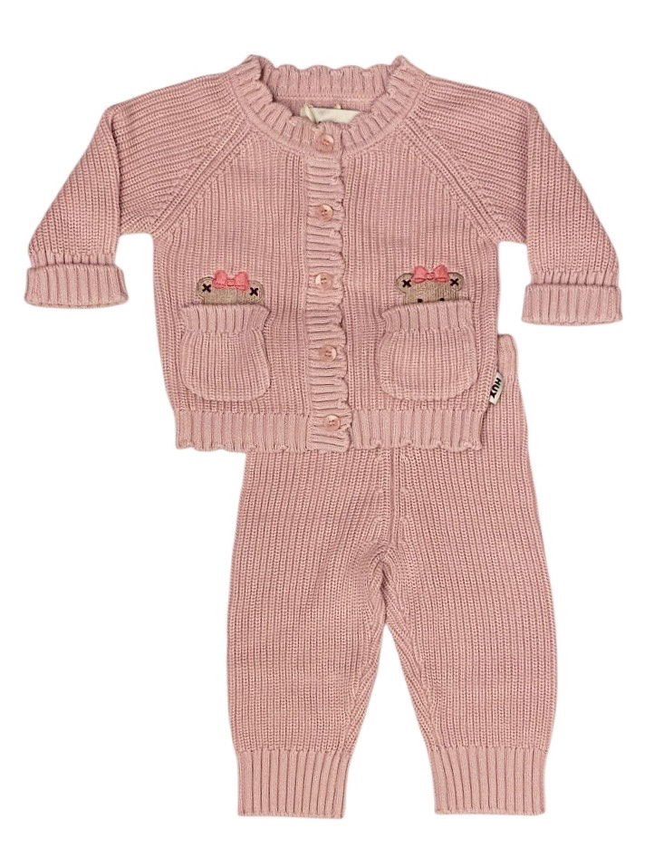 HUX Pink Knit NB Set
