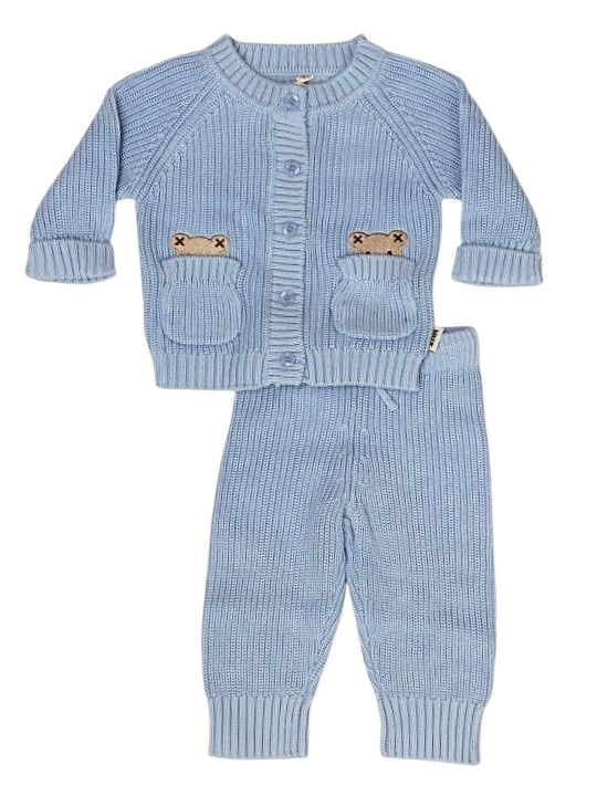 HUX Blue Knit NB Set