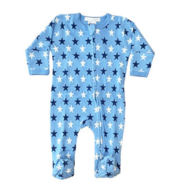 Baby Steps Blue Sweet Stars Footie