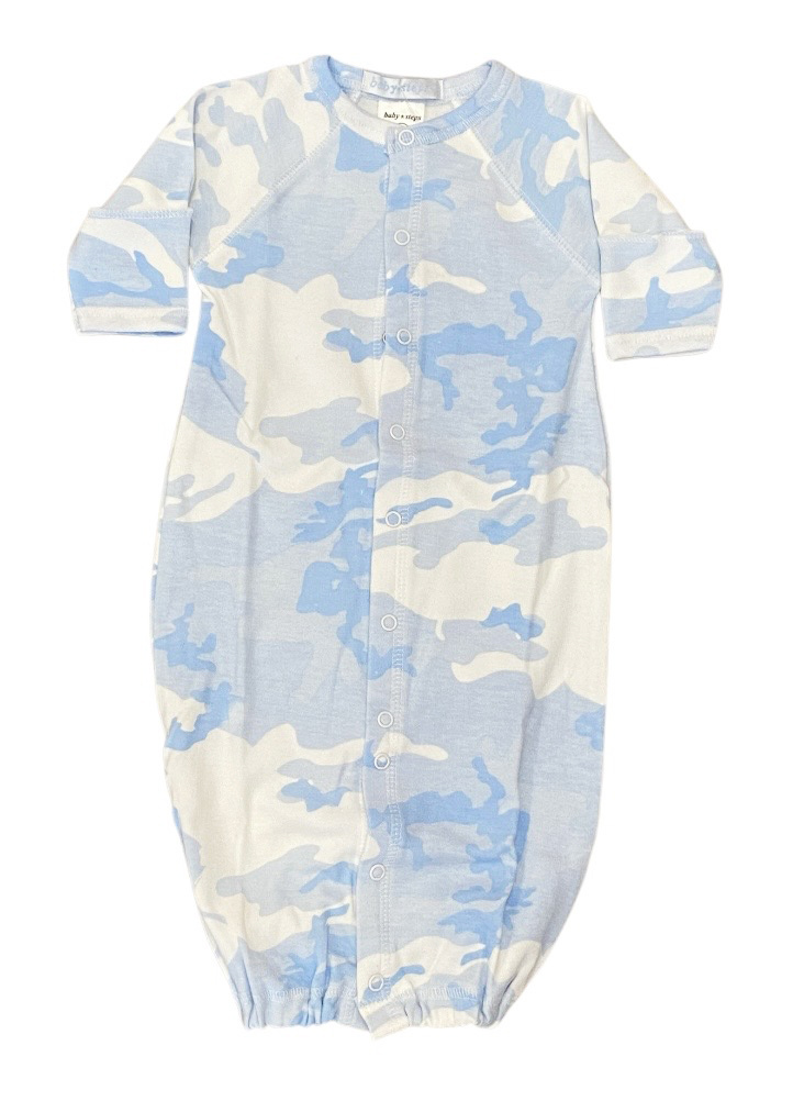 Baby Steps Lt Blue Camo Conv Gown