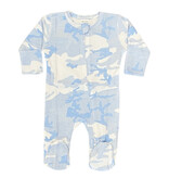 Baby Steps Lt Blue Camo Footie