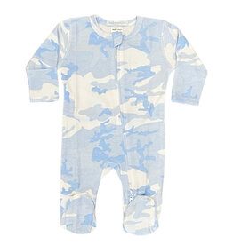 Baby Steps Lt Blue Camo Footie