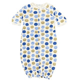 Baby Steps Blue Smiley Dot Conv Gown