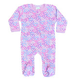 Baby Steps Pink Graffiti Heart Footie