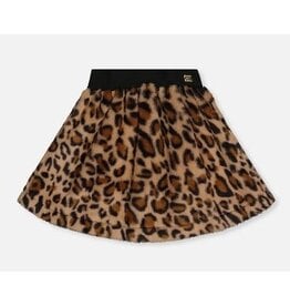 Deux par Deux Leopard Fur Skirt