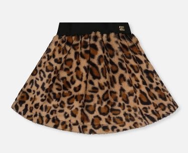 Deux par Deux Leopard Fur Skirt
