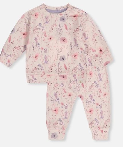 Deux par Deux Flower Garden Soft Sweatsuit