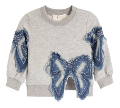 Baby Sara Denim Bow Patch Top