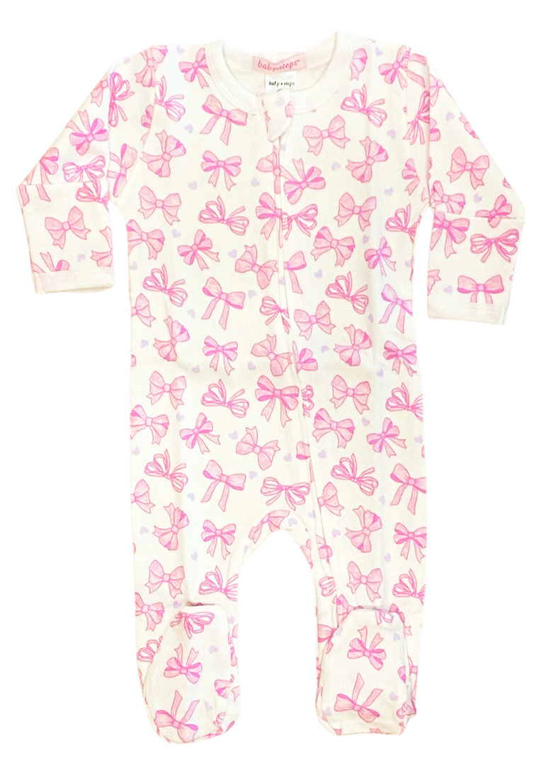 Baby Steps Sweet Bows Footie
