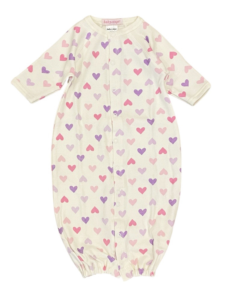 Baby Steps Cream Sweet Hearts Conv Gown