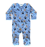 Baby Steps Denim Football Playbook Footie