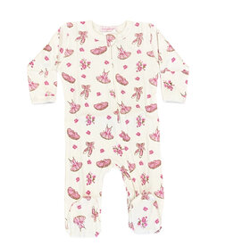 Baby Steps Cream Ballerina Footie