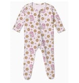 Baby Steps Pink Milk and Cookies Footie
