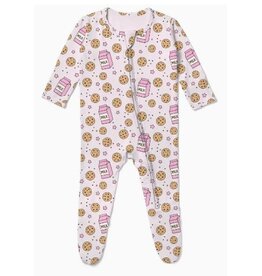 Baby Steps Pink Milk and Cookies Footie