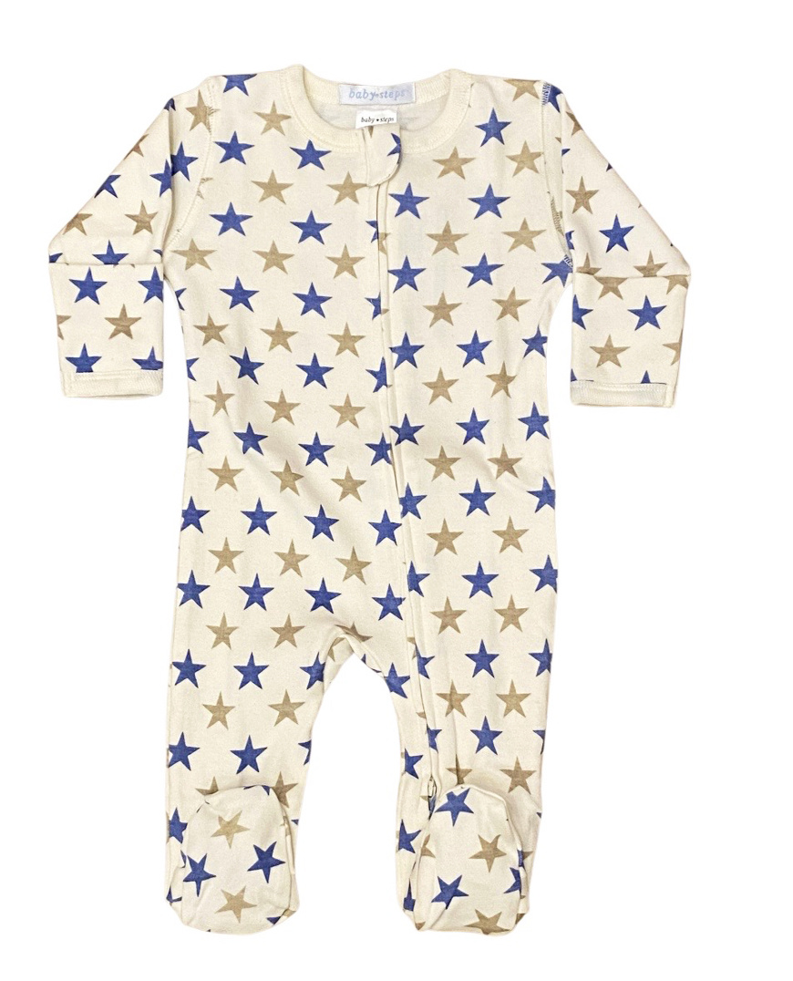 Baby Steps Cream Sweet Stars Footie