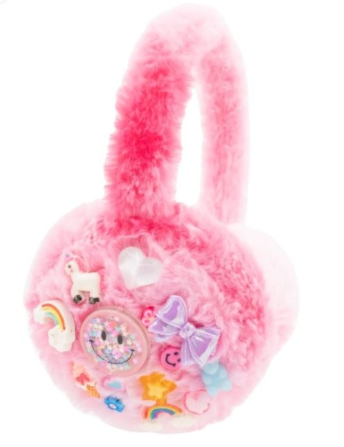 Bari Lynn Pink Charms Furry Earmuffs