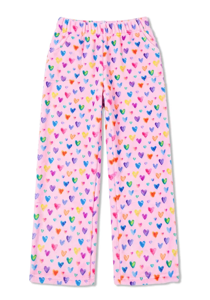 Preppy Goose Cheerful Hearts Plush Pants