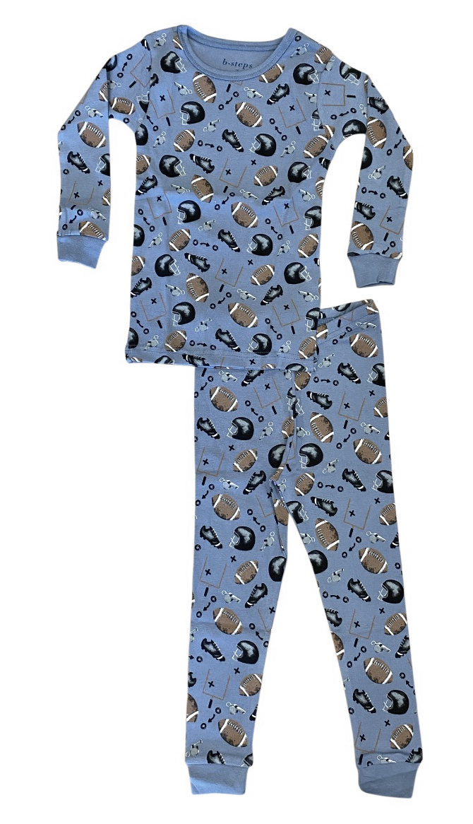 Baby Steps Denim Football Playbook Infant PJ Set