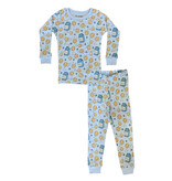 Baby Steps Blue Milk and Cookies PJ Set