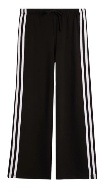 Suzette Black/White Stripe Wide Pant