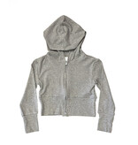 Suzette Gray Ribbed Zip Hoodie