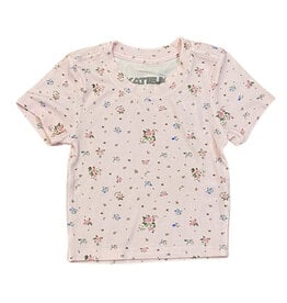 KatieJ NYC Pink Floral Livi Rib SS Tee